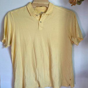 Tommy Bahama Mens Yellow Short Sleeve Polo Shirt Size XL Extra Large TG Tall Guy